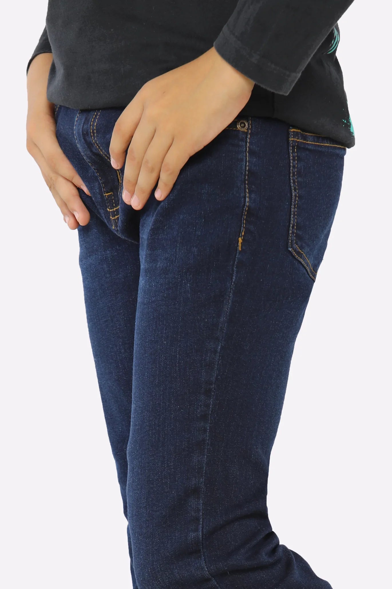 Dark Blue Denim Jeans For Boys